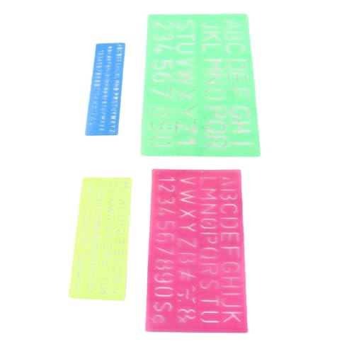 Cryfokt Schriftzeichenscheibene Set, Buchstabennummer Schablonen Sicher und Robust 4 Teile Mehrere Muster für das Lernen der Zeichnung Cryfokt Schriftzeichenscheibene Set, Buchstabennummer Schablonen Sicher und Robust 4 Teile Mehrere Muster für das Lernen der Zeichnung von Cryfokt