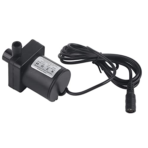 Cryfokt Tauchwasserpumpe, Energiesparende DC -Tauchpumpe 12 V Mini 700 L/h mit Armaturen für Aquarium von Cryfokt