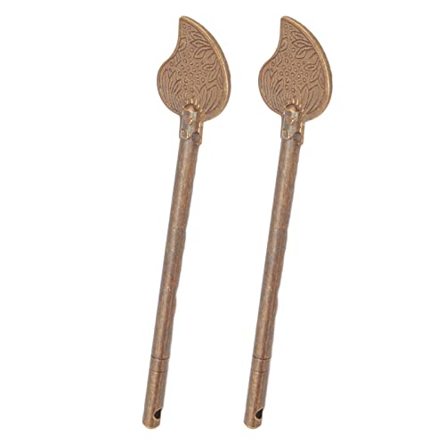 Cryfokt Türverriegelungsstift, Blattform Hohe Härte 11 Cm Messing Schrankschlüsselriegel für Schublade von Cryfokt