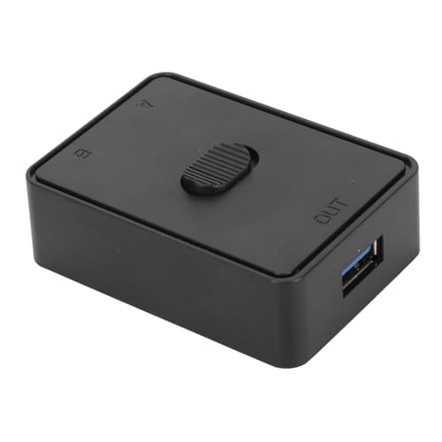 Cryfokt USB 3.0-Schalterauswahl, Computer, die 1 USB-Gerät Gemeinsam Nutzen, Schnelle Datenübertragung, Bidirektionaler USB-KVM-Switch für Tastatur, Maus, Scanner, Drucker, U-Disk von Cryfokt