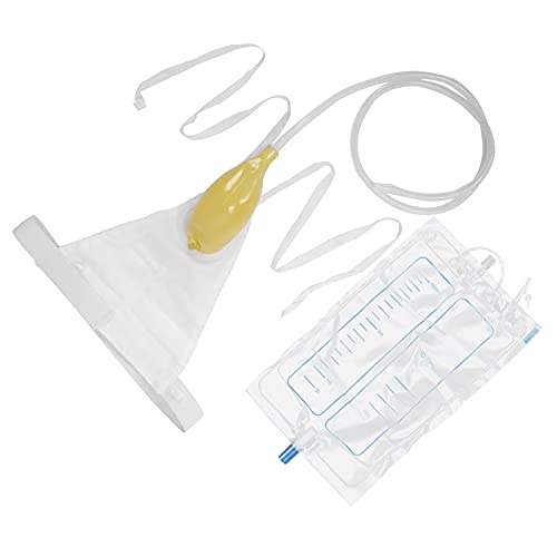 Cryfokt Urinal Pee Holder, 1000ml Tragbarer Externer Urinalkatheter für Männer Katheter Männer Urinbeutelsammler Tragbare Sammlung Urinalbeutel Lüften Sie Den Urinsammler von Cryfokt