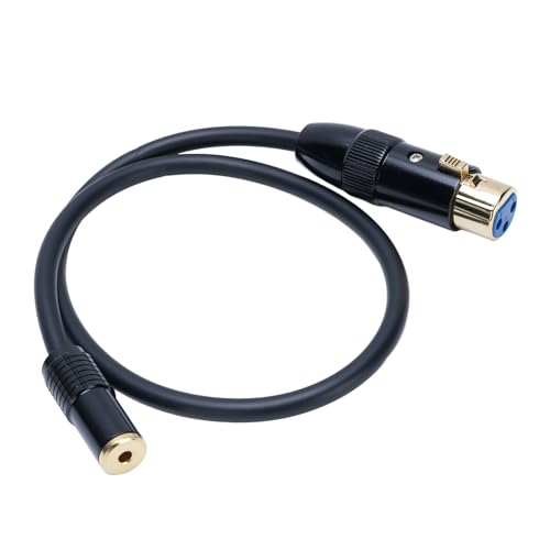 Cryfokt XLR -Stereokabel bei 1/8 Zoll, PVC PVC XLR -Kupfergold Stecker Ein 3,5 Mm Stereokabel für den Lautsprecher von Cryfokt