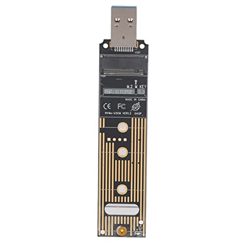 M.2 NVME SSD-zu-USB-Kartenadapterplatine, M Key M.2 PCIe-zu-Festplatten-Konverterleser mit 10 Gbit/s Hoher Leistung, USB 3.1 Gen 2 Bridge-Chip für Crucial NVME SSD der Serie 970 von Cryfokt