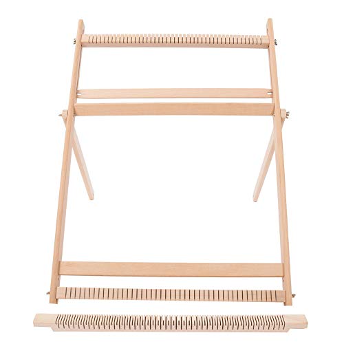 Multi Craft Webstuhl mit Ständer Einstellbare DIY Holz Webrahmen Set Extragroße Rahmenwebnähmaschine für Anfänger, Profis, Erwachsene, Kinder von Cryfokt