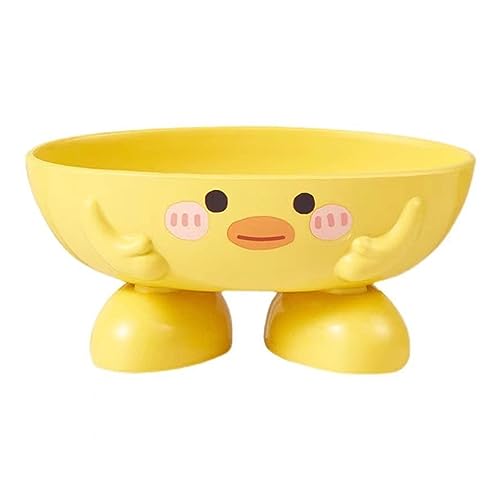 Tierische Seife Ente Seifenschale, Kunststoff Seife Box, niedliche Ente Seifenhalter mit Entwässerungsbohrungen, verbessertes Design und vergrößerte Basis Seife Saver für Kinder von Cryfokt