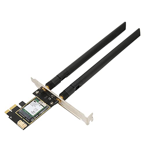 WLAN-Karte 6E AX210NGW PCIE Kompatibel mit Mehreren Schnittstellen, WiFi 6E mit 2 Antennen, Bis zu 5374 Bit/s, 2,4 GHz 5 GHz 6 GHz WiFi 6E-Karte für 11 von Cryfokt