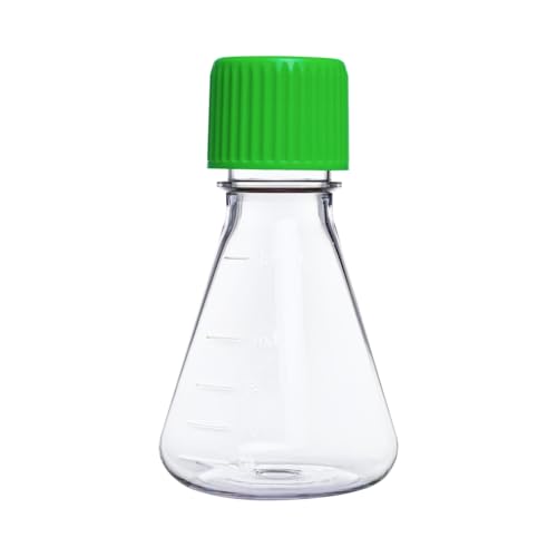 12 Stück Erlenmeyer Flasche, 125ml Erlenmeyer-Kolben Kunststoff, Konischer Kolben Mit Schraubverschluss Für Laborarbeiten Chemie Experimente Und Wissenschaftliche Anwendungen (24 Stück-125ml) von CryoKing