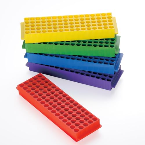 5 Stück Zentrifugenröhrchen Rack, Reagenzglasständer Mit 80 Fächern, Probenhalter, Probenröhrchen Ständer, Zentrifugenröhrchen Werkzeugständer Für 1.5-2 Ml Mikrozentrifugenröhrchen von CryoKing