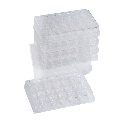 50 Stück Zellkulturplatten 24 Löcher, Sterile Kulturplatte, Gewebekulturplatte, Reaktionsplatte, Polystyrol Petrischale für Laborbiologieräume, Transparent, Einzeln Verpackt 50 Stück Zellkulturplatten 24 Löcher, Sterile Kulturplatte, Gewebekulturplatte, Reaktionsplatte, Polystyrol Petrischale für Laborbiologieräume, Transparent, Einzeln Verpackt von CryoKing