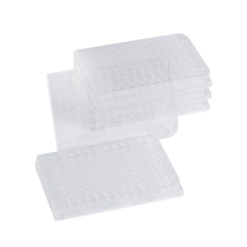 50 Stück Zellkulturplatten 96 Löcher, Sterile Kulturplatte, Gewebekulturplatte, Reaktionsplatte, Polystyrol Petrischale für Laborbiologieräume, Transparent, Einzeln Verpackt 50 Stück Zellkulturplatten 96 Löcher, Sterile Kulturplatte, Gewebekulturplatte, Reaktionsplatte, Polystyrol Petrischale für Laborbiologieräume, Transparent, Einzeln Verpackt von CryoKing