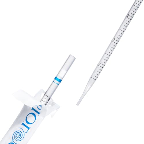 CryoKing 400 Stück Serologische Pipetten, 5ml Polystyrol Serologische Ansaugpipetten, Sterile, Unabhängige Verpackung, 343mm Länge von CryoKing