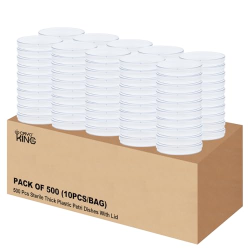 CryoKing 500 Stück Petrischalen, Petrischalen Kunststoff 90mm, Petrischalen Kunststoff Mit Deckel, Labor Kulturschale, Bakterien Petrischalen Für Schulen Und Laborkultur Bakterienhefe CryoKing 500 Stück Petrischalen, Petrischalen Kunststoff 90mm, Petrischalen Kunststoff Mit Deckel, Labor Kulturschale, Bakterien Petrischalen Für Schulen Und Laborkultur Bakterienhefe von CryoKing