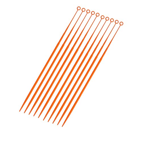 CryoKing Impfschlaufen Einmalig Impfringe, Sterilisation Stäbchen, Mikrobiologische Öse für das Labor (25 Stück 10ul Orange) von CryoKing