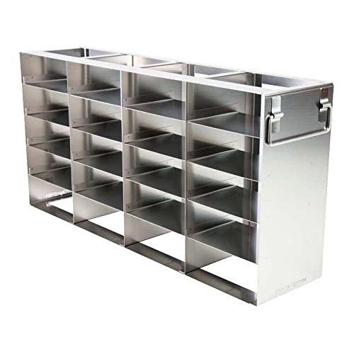 Cryomaster 4-6241 Edelstahl Schrankgestell für 25 Kryoboxen Kapazität, 712mm x 146mm x 299mm, Silber von Cryomaster