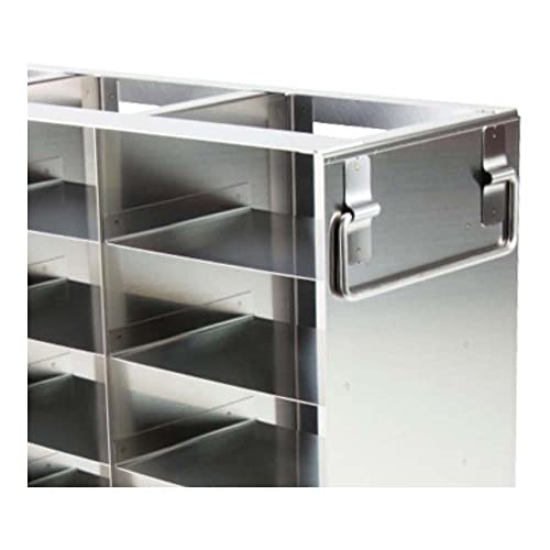 Cryomaster 4-6258 Edelstahl Kurz Schrankgestell für 5 Kryoboxen Kapazität, 5 Tief, 1 Hoch, 705mm x 136mm x 220mm, Silber von Cryomaster