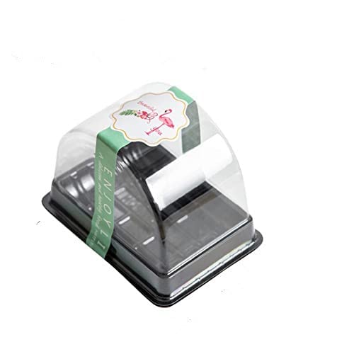 Crysdaralovebi 20 / 50 / 100 Stück Halbmond-Form Kunststoff Mond Kuchen Verpackungsbox Mond Ei Yolk Puff Container Transparente Geschenkbox Partyzubehör (Box, 50 Stück) von Crysdaralovebi