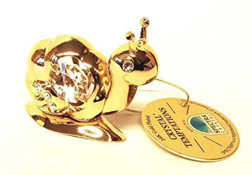 Swarovski® Components - - Schnecke in Gold - Swarovski Kristalle - 24 Karat Gold-plattiert - anlaufgeschützt - Abmessung: 5cm … von Crystal Temptations