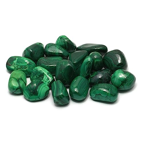 CrystalAge Trommelstein Malachit (15-20 mm) – Einzelstein von CrystalAge