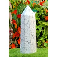 Aaa + Großes Museumsstück Howlite-Turm-Weißer Türkisstein, Der Metaphysical Powered Obelisk Point Home-Decor-Turm-Generator-Zauberstab-Turm Heilt Aaa + Großes Museumsstück Howlite-Turm-Weißer Türkisstein, Der Metaphysical Powered Obelisk Point Home-Decor-Turm-Generator-Zauberstab-Turm Heilt von CrystalEasy