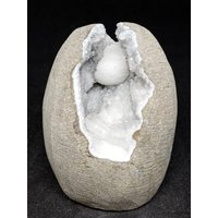Botroidal Chalcedon Kugel Geoden Mit Transparenten Heulandit Kristallen von CrystalEasy