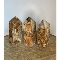 Bernstein Blume Achat Kristall Poliert Geschnitzte Mineral Turm Obelisks | Sie Wählen von CrystalHealingbyTay