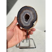 Achat Geode Natural High Grade Auf Ständer Ag085 von CrystalKingAustralia