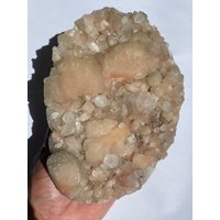 Hellgrüner Apophyllite Mit Stilbite Cluster Ap830 von CrystalKingAustralia
