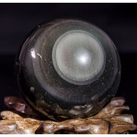 2.2 "Beste Regenbogen Obsidian Kugel/Auge Quarz Kristall Heilung Energiestein Weihnachtsgeschenk #2580 von CrystalSupplier