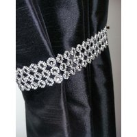 Diamante Blume Vorhang Raffhalter Kristall-Effekt, Handgemacht | Paar von CrystalWeddingUK