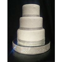 Kristall Strass Tortenplatte Rose Gold, Perle, Silber Hochzeitsdeko von CrystalWeddingUK