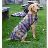 Mittelgroßer Hunde-Wintermantel Aus 100% Wolle Recycelter Decke, Maßgefertigt, Polarfleece Gefüttert Für Zusätzliche Wärme. Optionaler von CrystalWolfCollars