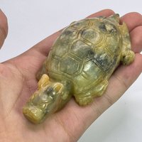 Wunderschöne Uralte Nahöstliche Jade Steinschnitzerei Schildkröte Figur Statue von CrystalballStore