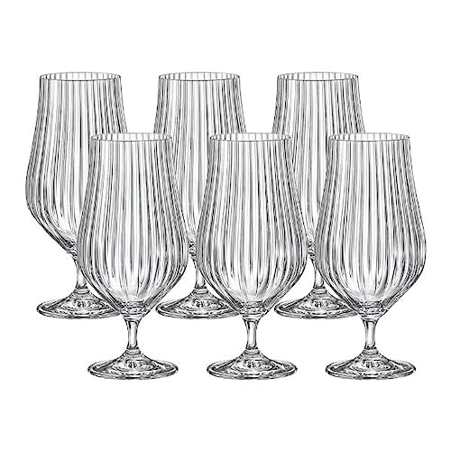 Biergläser Tulipa Optic Kristallgläser 540 ml 6er Set Bohemia Crystalex, Klar von Crystalex