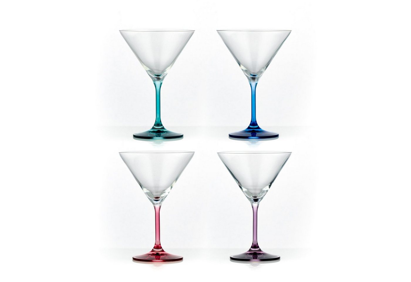 Crystalex Cocktailglas Spectrum Cocktailglas 290 ml 4er Set, Kristallin, mehrfarbig von Crystalex