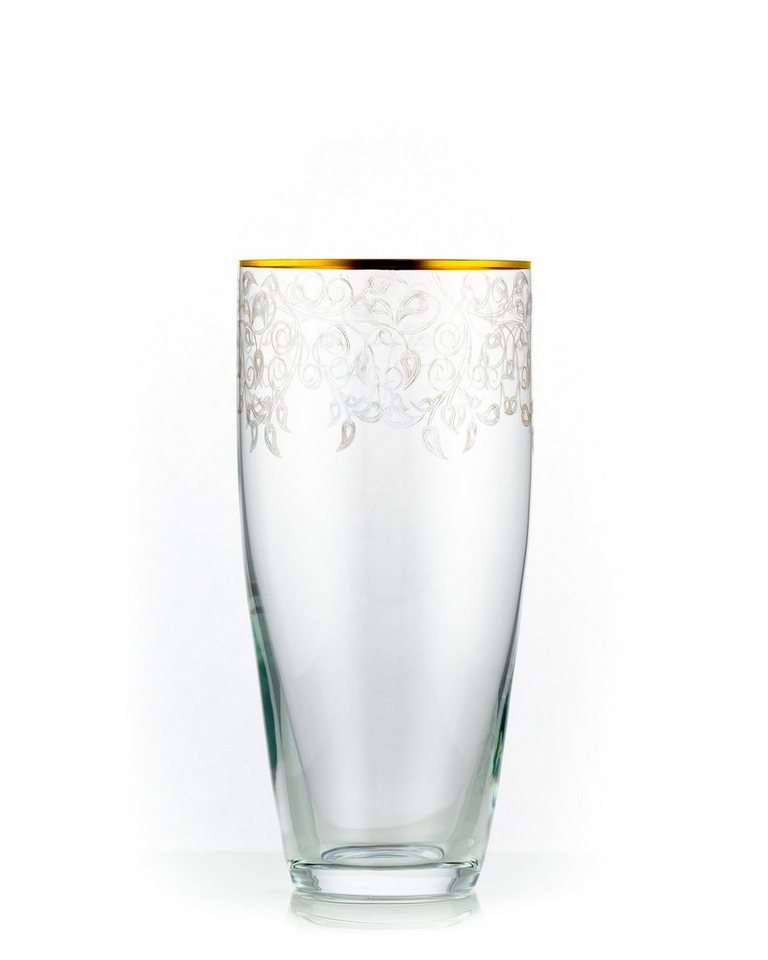 Crystalex Dekovase »Vase Gold Gravur 250 mm« (1 St), Gold Gravur von Crystalex