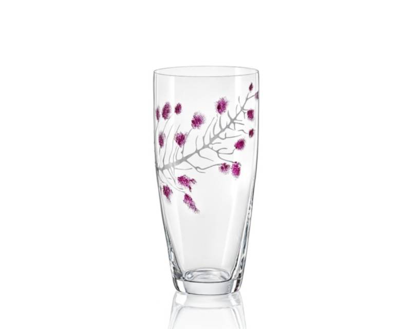 Crystalex Dekovase Vase Sakura Kristallglas Tupfer Technik 250 mm oder 300 mm (1 Stk), Bohemia, Kristallglas von Crystalex
