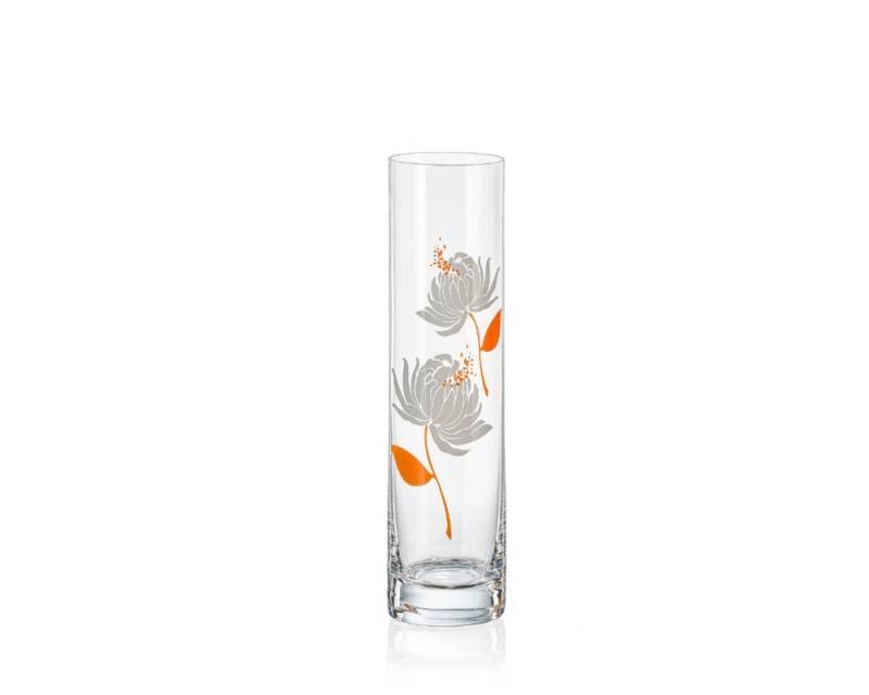 Crystalex Dekovase Vase Spring Blumenvase orange weiß S1700 Kristallvase 240 mm (Einzelteil, 1 St., 1 x Vase), Kristallglas, Bohemia von Crystalex