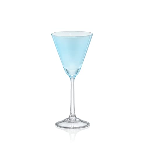 Crystalex Espresso Martini Praline Mint hellblau Kristallgläser 4er Set, 90 ml von Crystalex