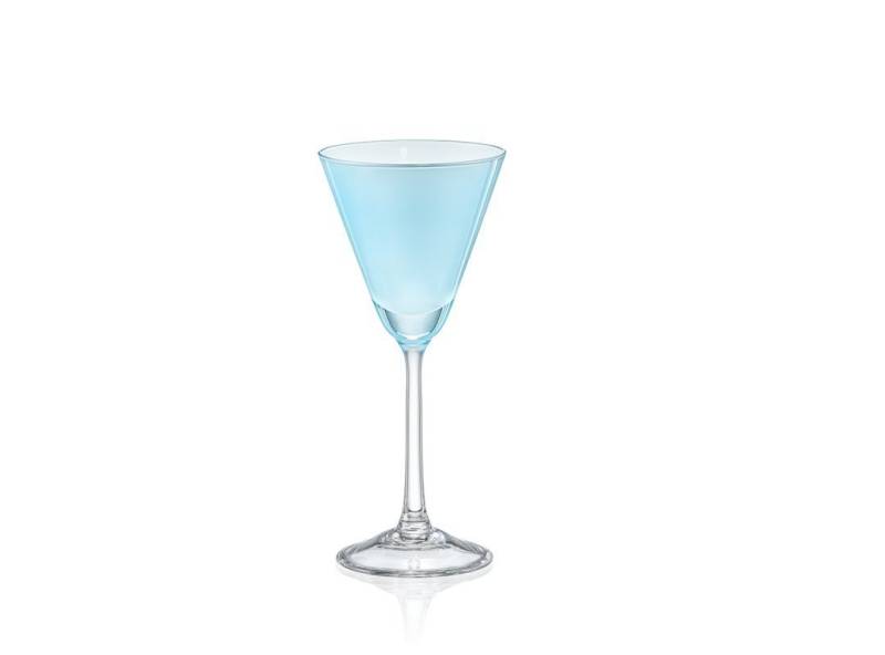 Crystalex Likörglas Likörglas Espresso Martini Praline Mint hellblau, Kristallglas, 90 ml, 4er Set von Crystalex