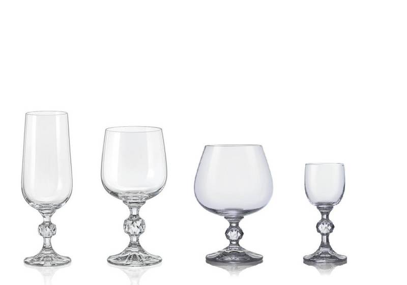 Crystalex Gläser-Set Celebration Kristallgläser Set 24 teilig, Kristallglas, Weingläser, Sektgläser, Cognacgläser, Likörgläser von Crystalex