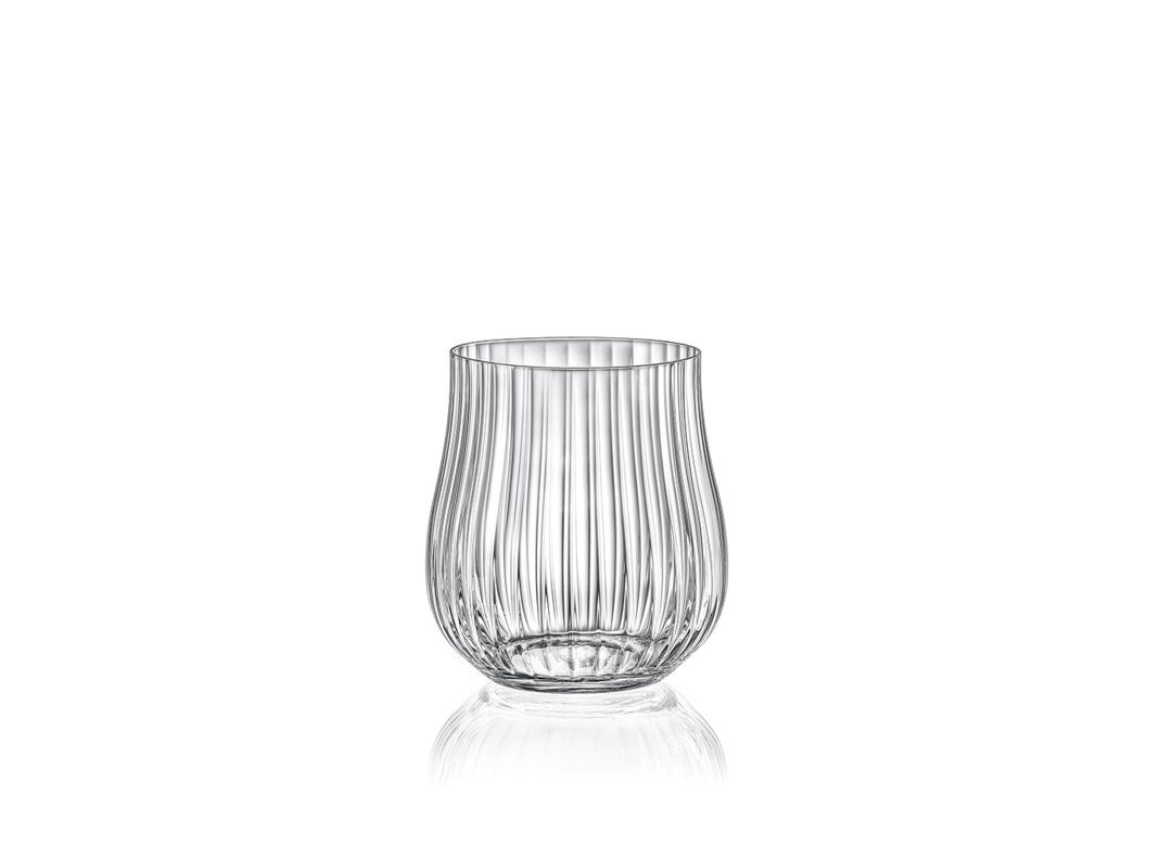 Crystalex Glas Tulipa Optic 350 ml 6er Set, Kristallglas, geriffelt, Kristallglas von Crystalex