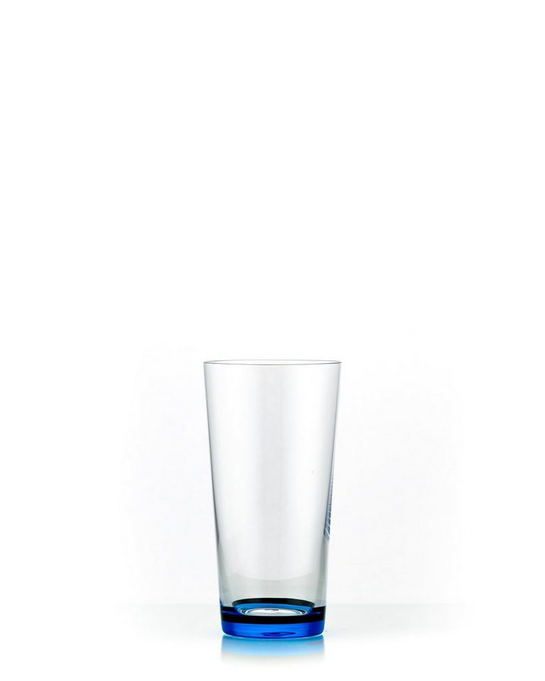 Crystalex Longdrinkglas Jive (bau - schwarz) 400 ml 6er Set, Kristallglas, Kristallglas, schwarz blau von Crystalex