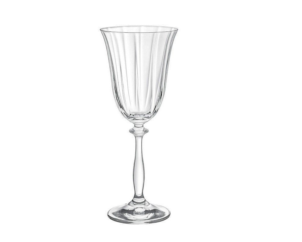 Crystalex Rotweinglas Angela Optic klar 350 ml 6er Set Rotweingläser, Kristallglas, Kristallglas, geriffelt von Crystalex