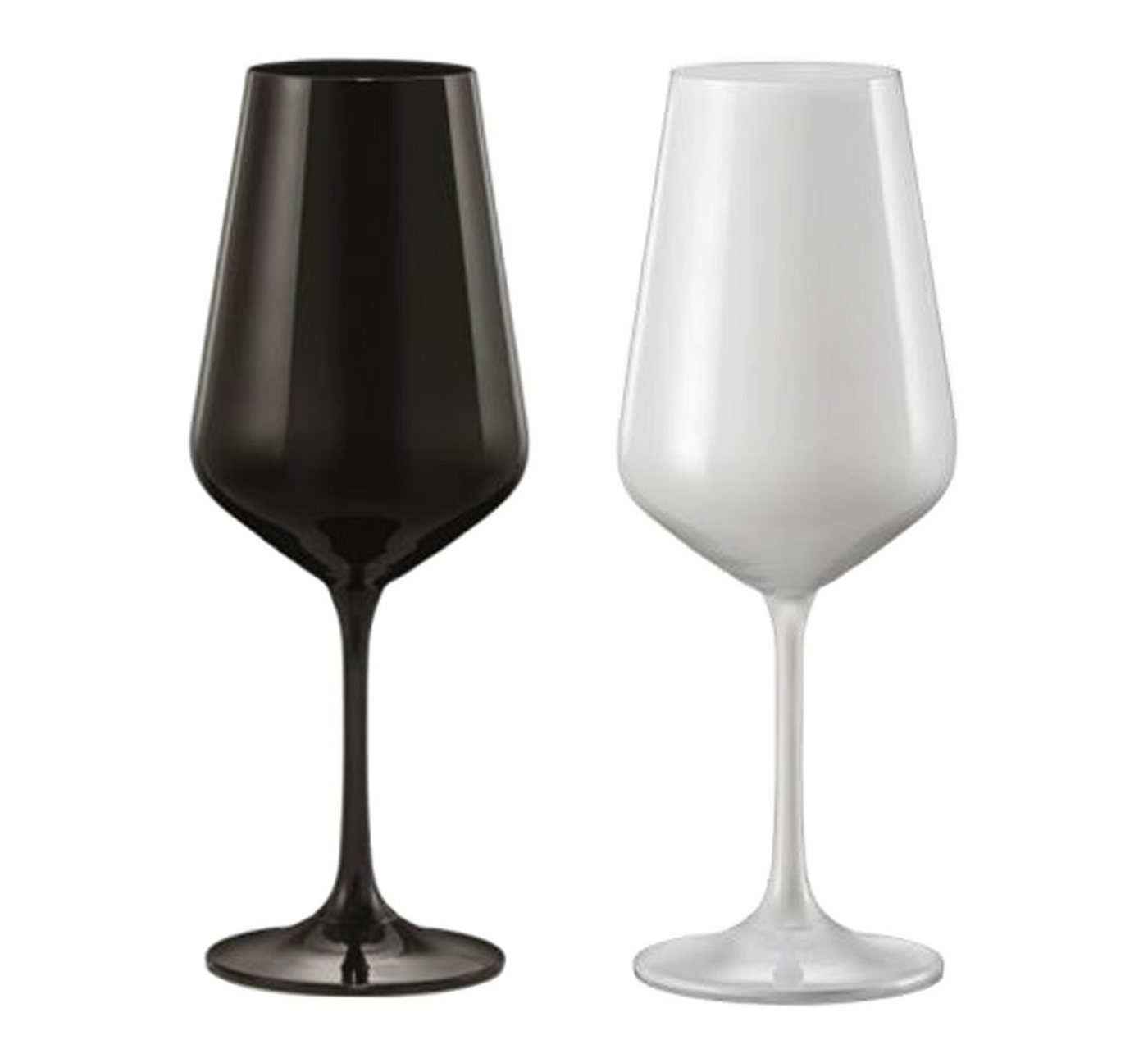 Crystalex Rotweinglas Black & White 450 ml 2er Set, Kristallglas, zwei unterschiedliche Farben Crystalex Rotweinglas Black & White 450 ml 2er Set, Kristallglas, zwei unterschiedliche Farben von Crystalex