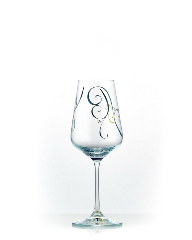 Crystalex Rotweinglas Sandra Schweden 350 ml Rotweinglas 6er Set, Kristallglas, Kristallglas, Aufdruck von Crystalex