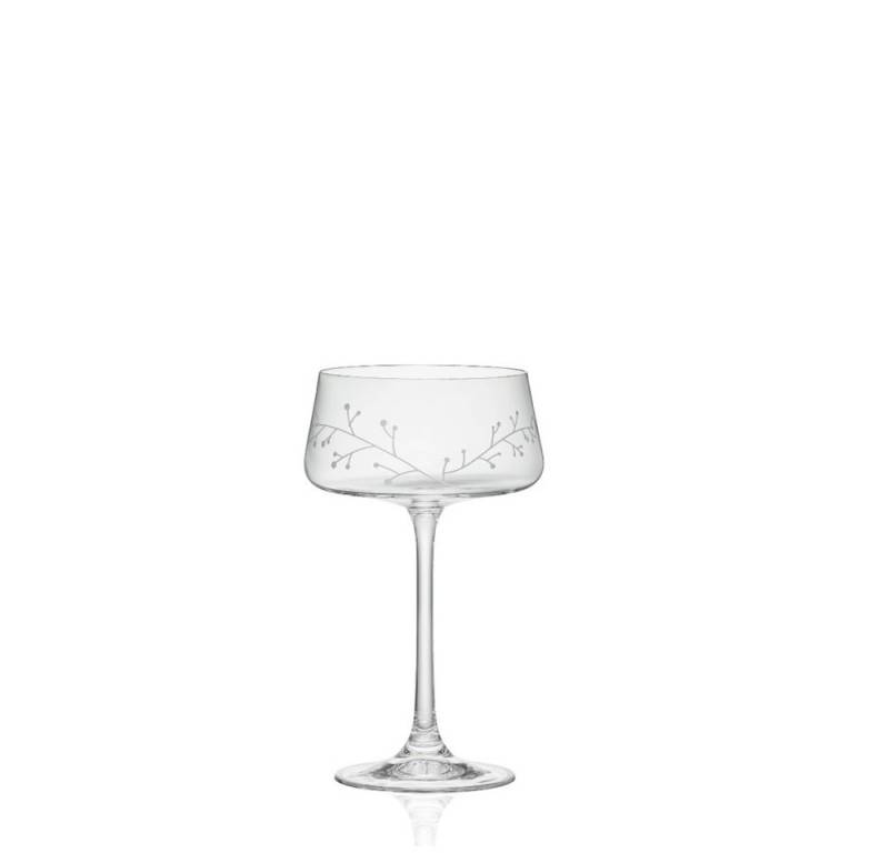 Crystalex Sektglas Sektschale Kristallglas Frozen 2 x 220 ml klar, rosé oder blau, Kristallglas, Kristallglas, Gravur von Crystalex