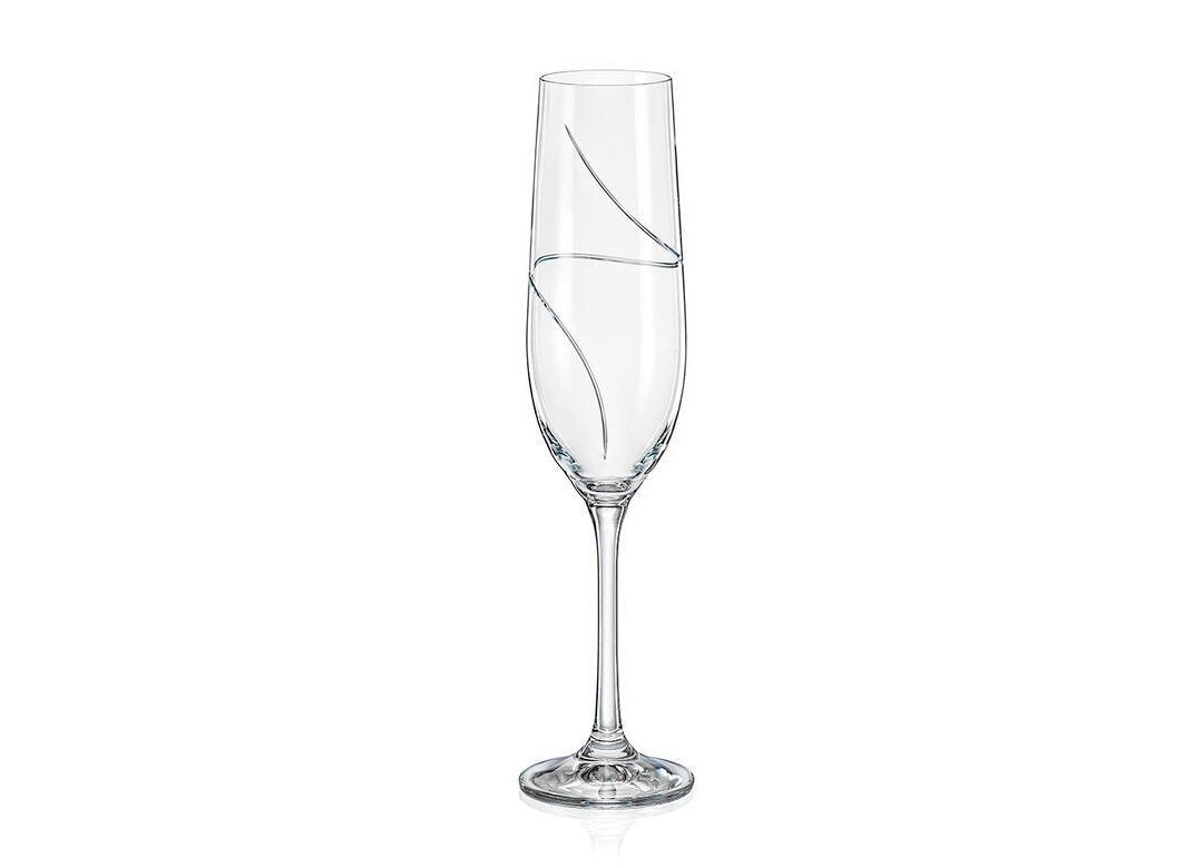 Crystalex Sektglas UP klar geschliffen 190 ml 2er Set, Kristallglas, poliertem Schliff, Kristallglas von Crystalex
