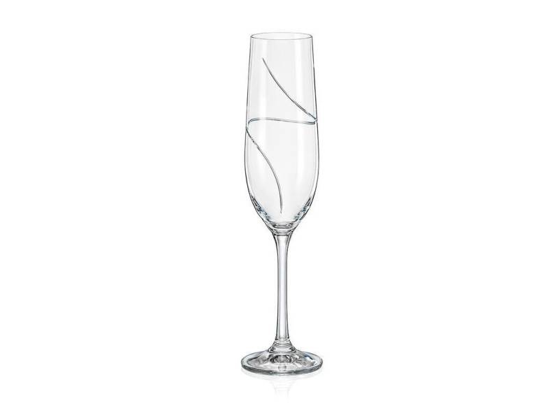 Crystalex Sektglas UP klar geschliffen 190 ml 2er Set, Kristallglas, poliertem Schliff, Kristallglas von Crystalex