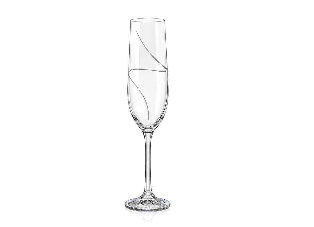 Crystalex Sektglas UP matt geschliffen 190 ml 2er Set, Kristallglas, Kristallglas, matt Schliff von Crystalex