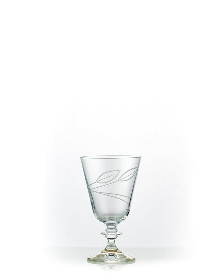 Crystalex Weinglas Bella geschliffen Weißweingläser oder Rotweingläser 6er Set, Kristallglas, geschliffen, Kristallglas von Crystalex